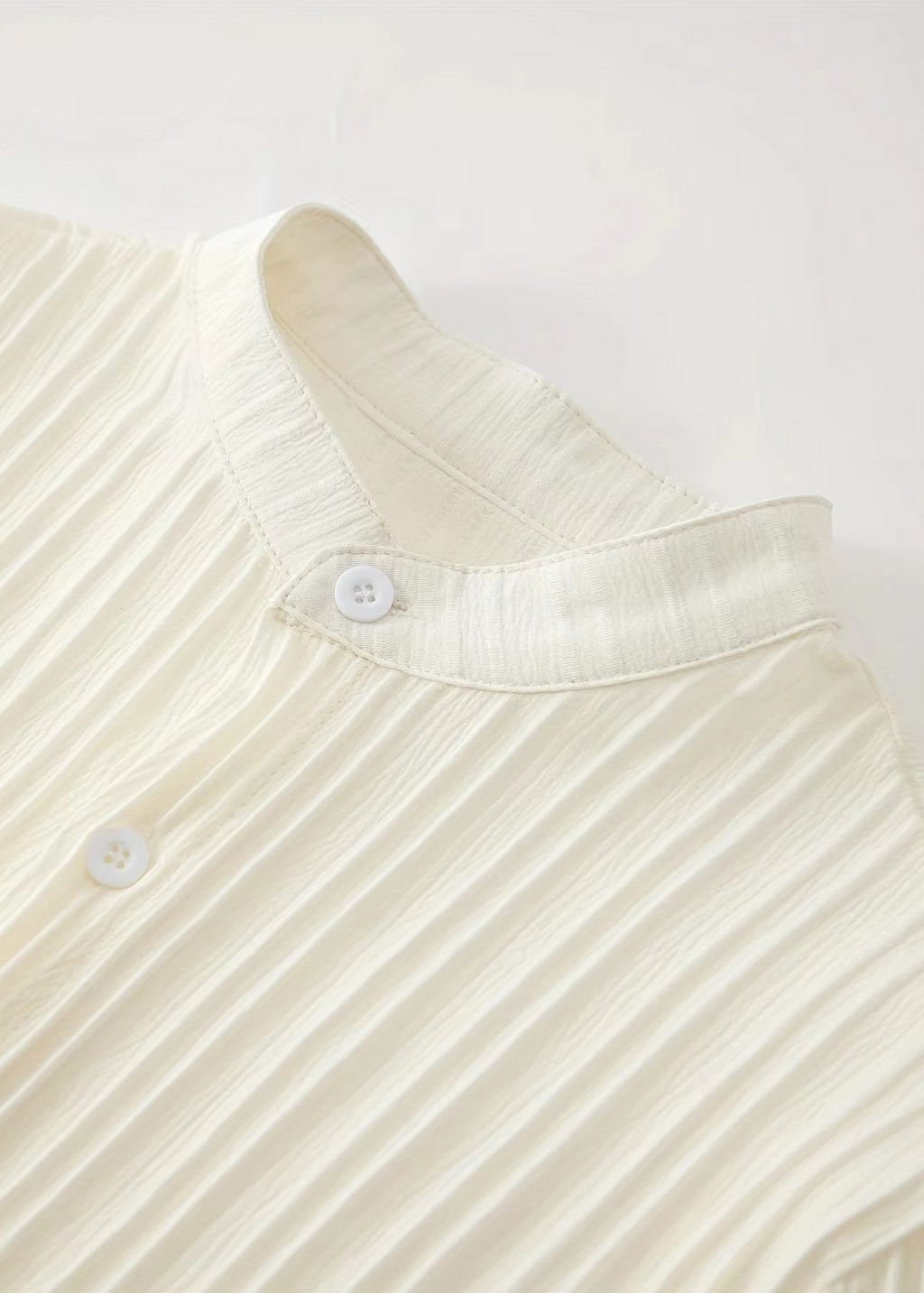 Men’s Summer White Striped Two-Piece Set