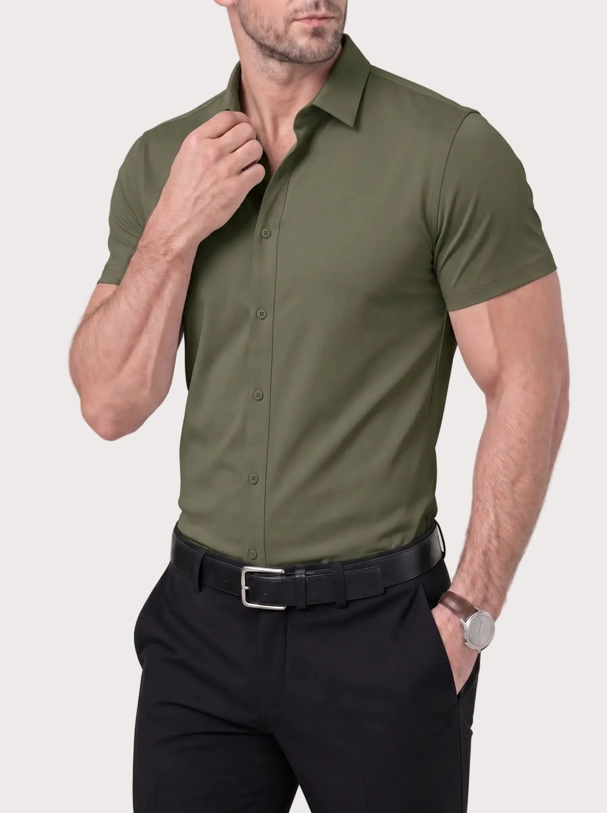 Milano Stretch Dress Shirt (Short Sleeve)