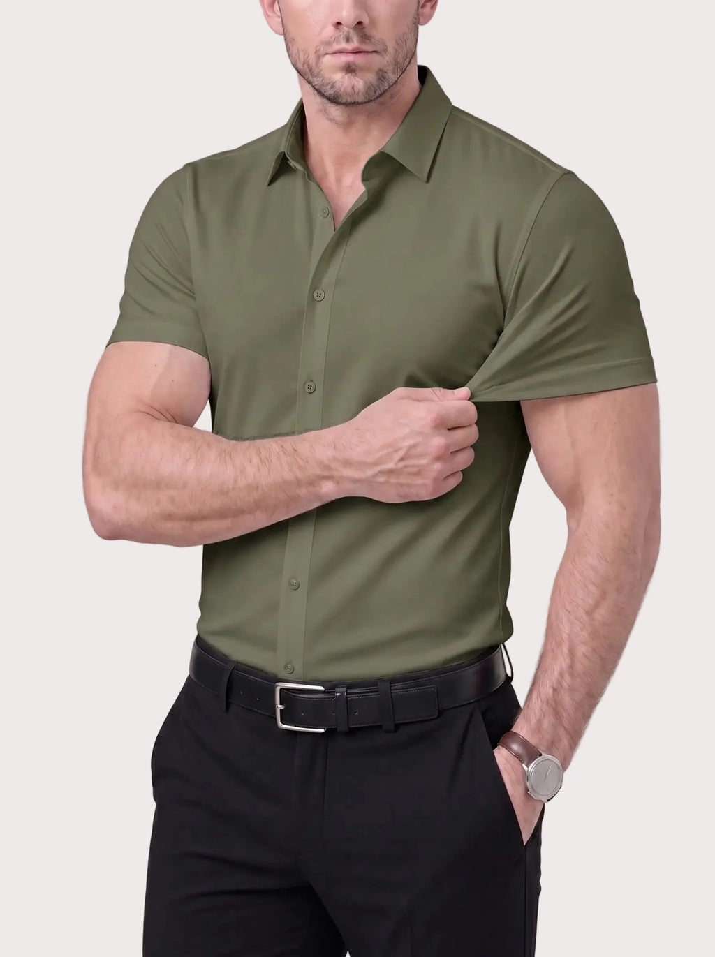 Milano Stretch Dress Shirt (Short Sleeve)