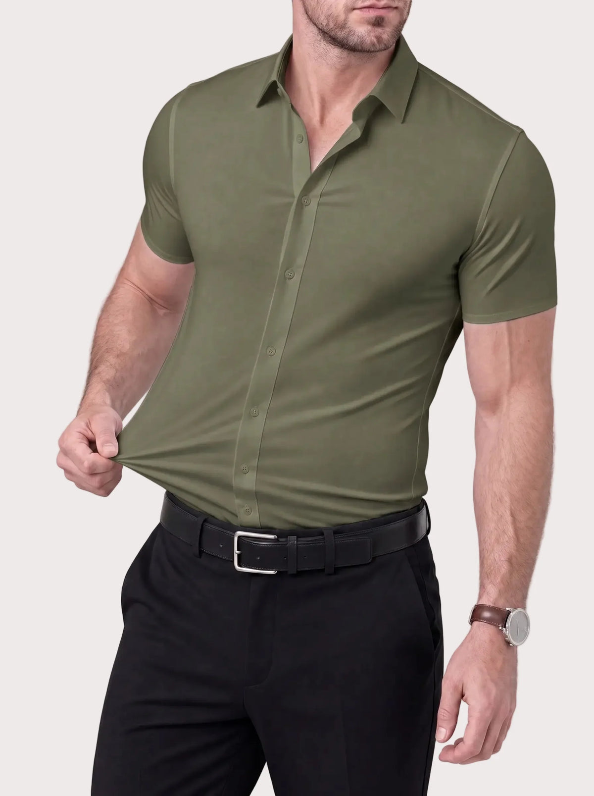 Milano Stretch Dress Shirt (Short Sleeve)
